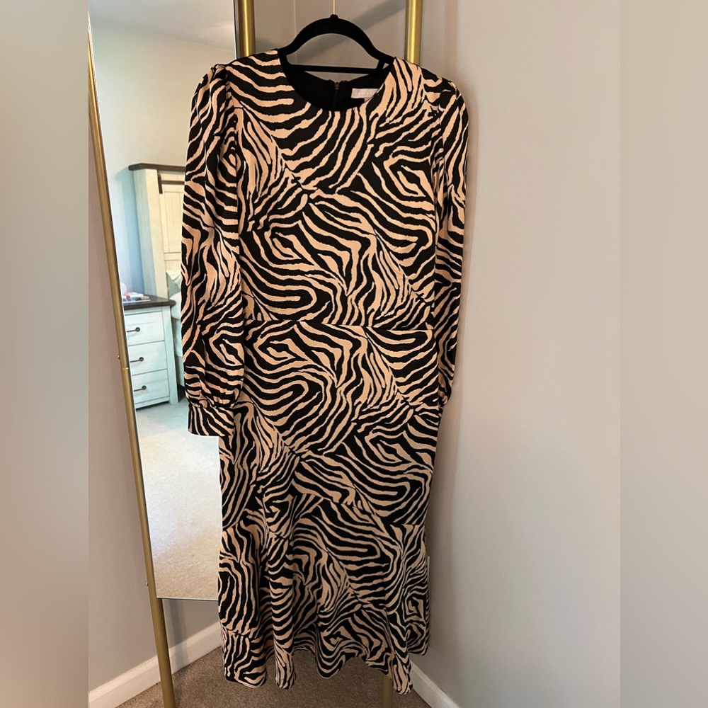 Midi zebra print dress